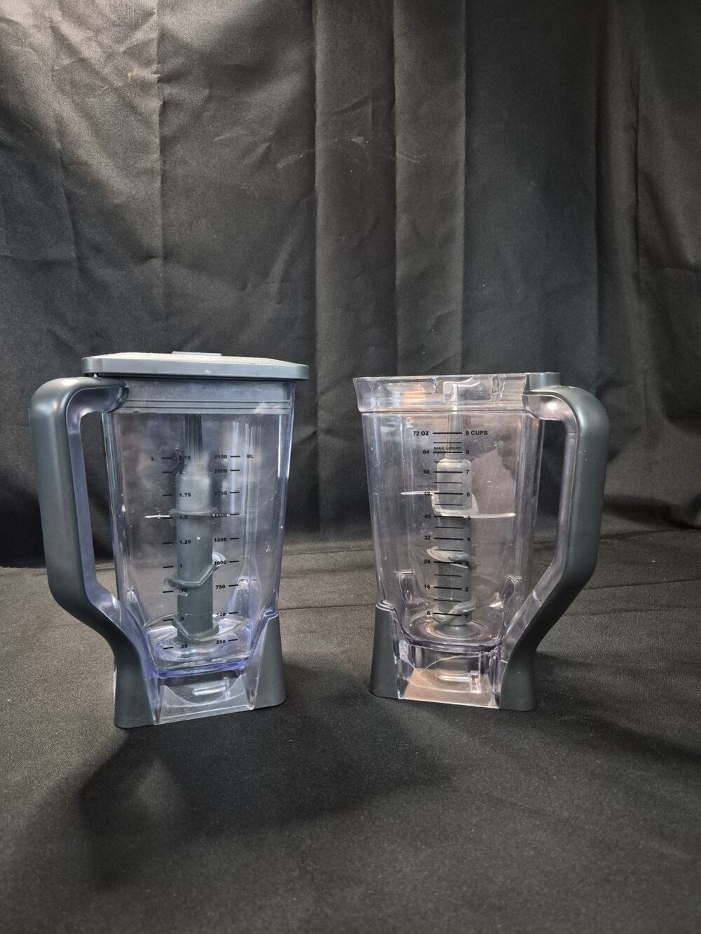 2 Ninja Blender 72 oz 9 Cup Pitcher Jar with 1 Lid and 2 Blades.